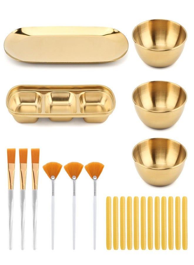 Ranjaner 23Pcs Esthetician Supplies for Facials Set, Face Mask Applicator Brushes Tools, Women Facial Mask Mixing Kit Facial Tools, for DIY Skincare(Gold,Size:Multisize) - Image 1